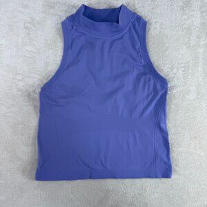 Athleta Women S/M Momentum Seamless Mock Tank Sleeveless Athleisure Purple
